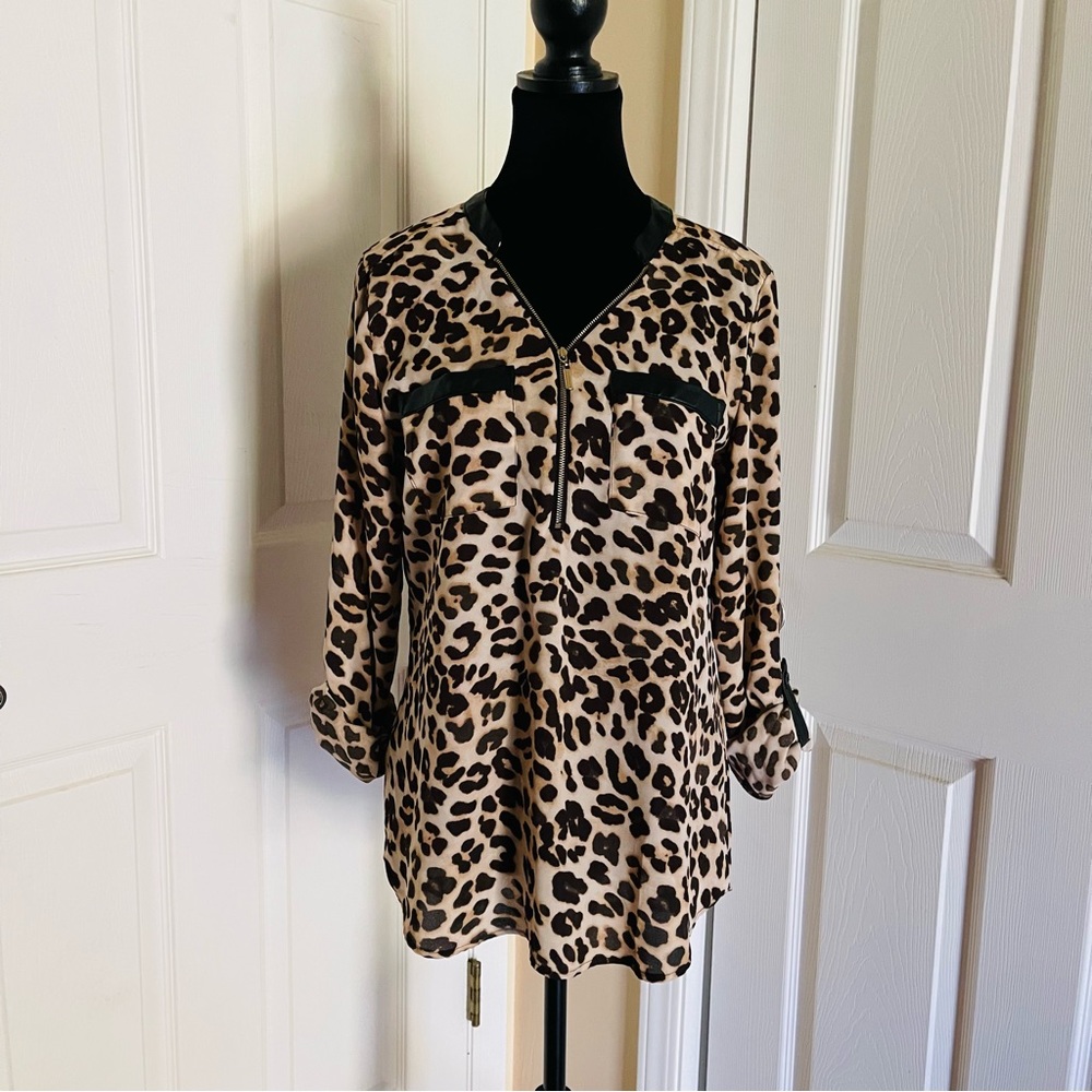 New York & Company Animal Print Tunic